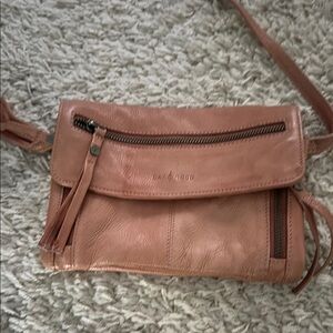 Day & Mood Pink Leather Crossbody Bag